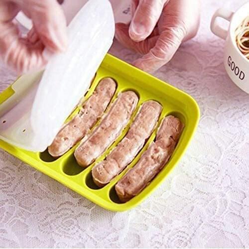 Non-Stick Silicone Sausage Mold for Homemade Hot Dogs, DIY Hot Dogs, BPA Free, Hot Dog Mold for Oven and Microwave