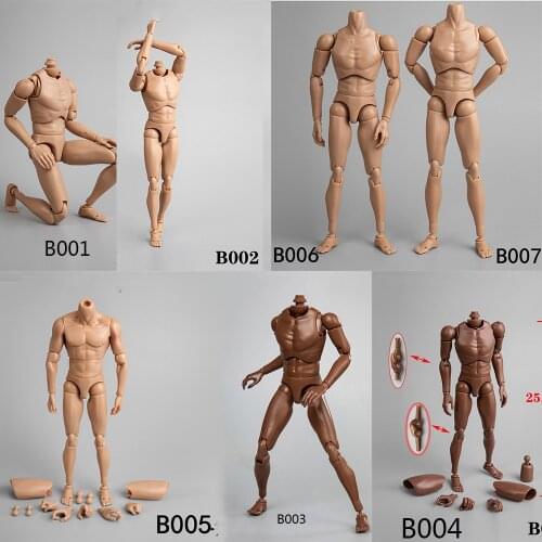 B001/B002/B003/B004/B005/B006/B007 1/6 Scale Male Figure Upgrated Version Wide Shoulders/Narrow Shoulders Caucasian Body