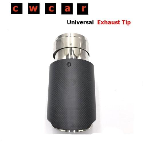 One Piece High Quality Single Car Back Muffler Exhaust Pipe For Universal Matte Carbon Fiber System Exhaust Tip
