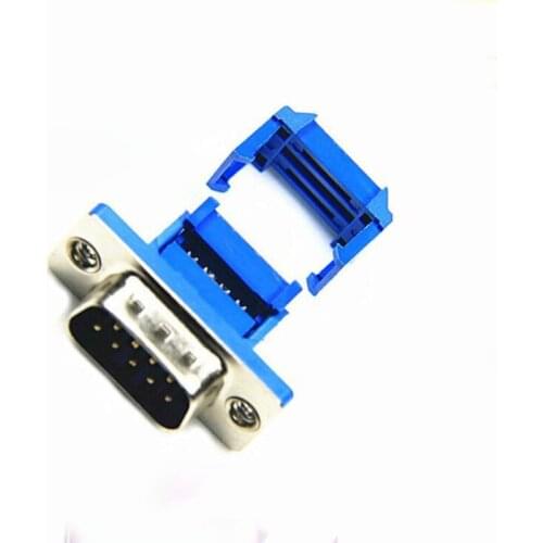 DB9 male plug connector jack Pressure wire type Crimp type Serial port 9pin RS232 connector