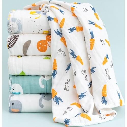 Baby Muslin Blankets for Girls Boys Lightweight Newborn Nursery Crib Blanket Unisex Toddler Infant Bedding Swaddle Wrap