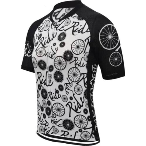 Ride Cycling Jersey Women Short Sleeve Black Bike Wear Clothing Cajastur