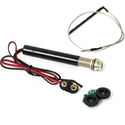 Endpin jack preamp Piezo pickup Active kit for Acoustic Guitar Volume Tone Controls