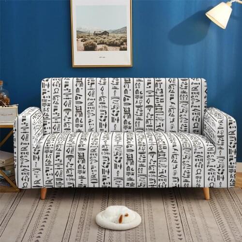 Classic Greek Pattern 3D Print Elastic Sofa Covers For Living Room L Shape Sofa Cover One Two Three Four Seaters All-inclusive