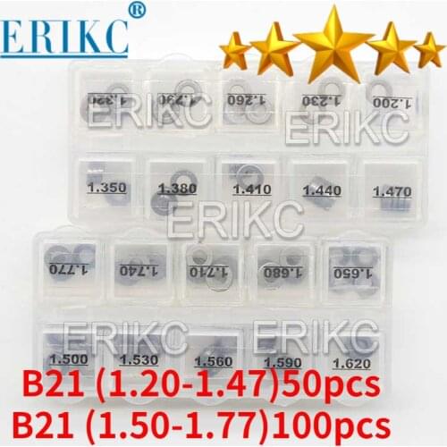 Injector Adjustment Washer Set B21 1.20-1.47mm 50pcs Diesel Inyector Nozzle Adjusting Shims Sizes 1.50-1.77mm 100pcs For Denso