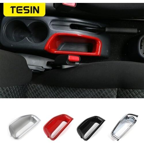 TESIN Car Styling ABS Car Interior Door Hand Break Storage Box Decorative Cover for Suzuki Jimny 2007+Accessories