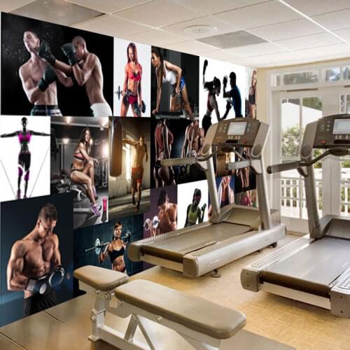 Boxing Sports Fitness Beautiful Muscular Macho Wallpaper Mural Fitness Boxing Gym Studio Background Wall Mural