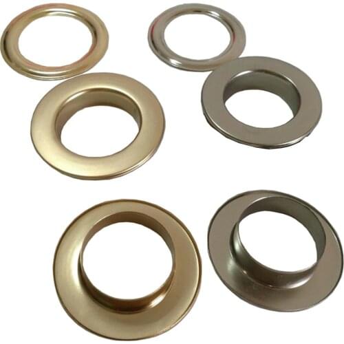 40pcs/lot 35mm round metal brass eyelets with washer metal grommets Matte gold/Pearl nickel color free shipping Eyelets-35MM