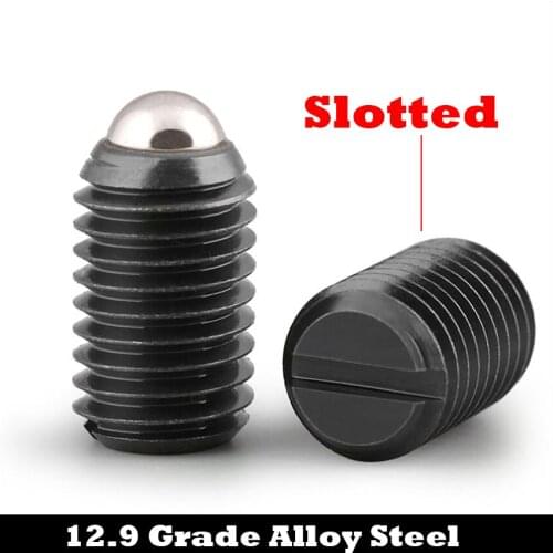 M4 M5 M6 M4*10 M4x10 M5*12 M5x12 M6*12 M6x12 12.9 Grade Alloy Wave Position Bead Slotted Spring Ball Plunger Tight Set Screw