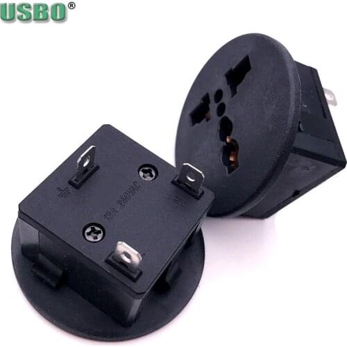 Black CE Copper industry multi-functional PDU UPS outlet 3P Elcectrical 250V 13A US EU UK universal electrical AC power socket
