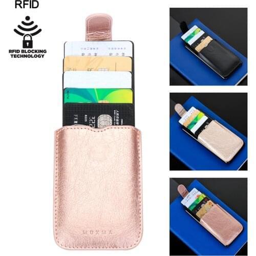 1Pc Hot Fashion Phone Wallet Case 5 Card Pockets Stick On Phone ID Card Holder PU Leather Holder Bag Adhesive Credit Pouch