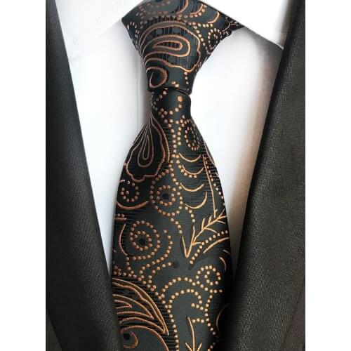 8cm Men Paisley Ties Jacquard Woven Floral Necktie Wholesale