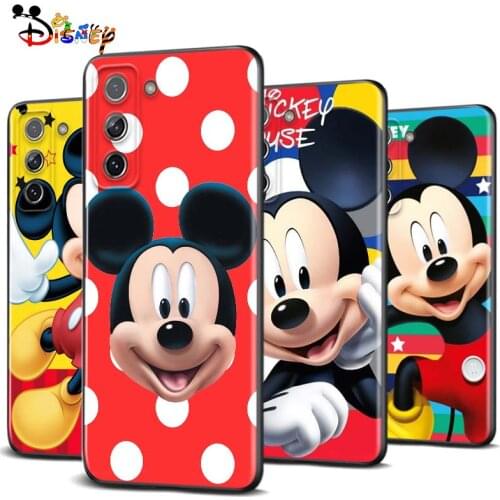 Cute Mickey Disney Mouse for Samsung S20 FE Ultra Plus A91 A81 A71 A51 A41 A31 A21S A72 A52 A42 A02S Soft Black Phone Case