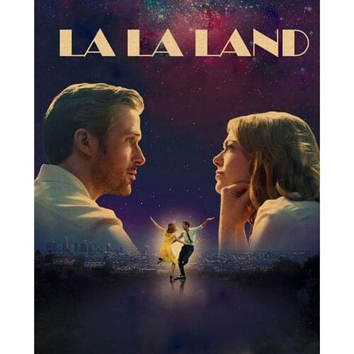 Full Drill Mosaic Round Diamond Painting Classical movie poster La La Land Diamond Embroidery Cross Stitch Kit Diamond Art FC314