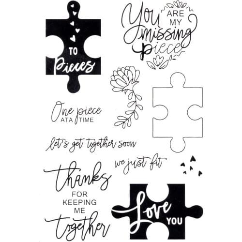 Clear stamp Scrapbook DIY photo cards account You missing piece to keeping me rubber stamp transparent stamp Handmade card stamp