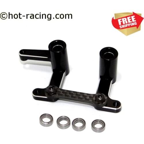 Radio control RC metal carbon fiber bearing steering bell-crank for Trax 2wd Slash Rustler Bandit option upgrade parts