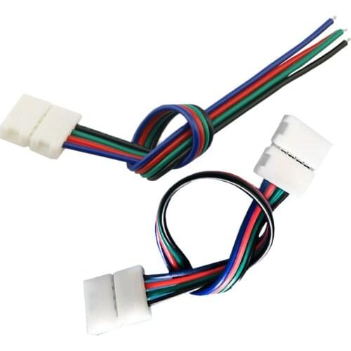 RGB LED Strip Connector 4 Pin 8mm 10mm 12mm Free Welding Connector 5pcs/Lot