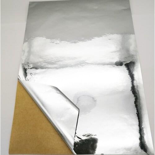 FUNCOLOUR Free shipping 50 sheets 25 micron self adhesive thin shinny A4 blank glossy silver label for laser printer