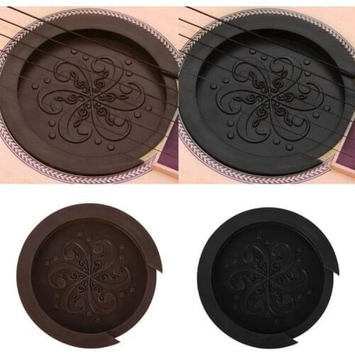 Silicone Acoustic Guitar Soundhole Cover Weak Sound Buffer Plug Guitar Accessory 425E