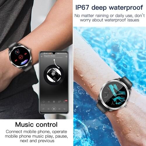 2021 Newest Smart Watch ECG + PPG HRV Blood Pressure Heart Rate Monitor Activity Tracker Men IP67 Waterproof Sport Smart watch