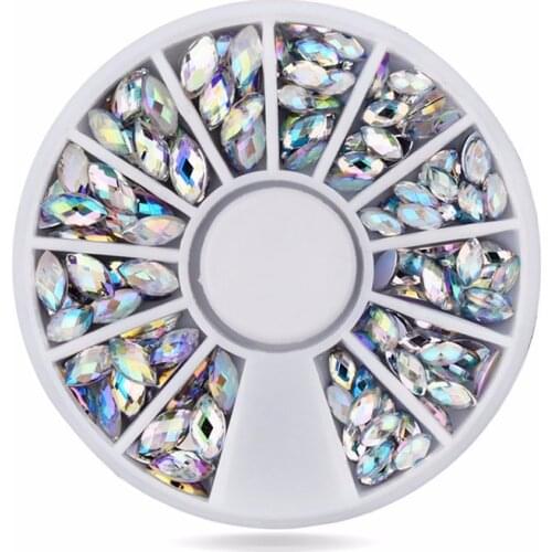 Nail Rhinestones Studs 3D Nail Art Decoration Horse Eyes AB Crystal Mixed Sizes Accessories Diy Beauty Nail Accessories Tool