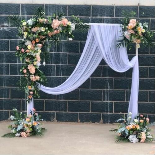 Wedding arch wedding artificial flowers swags decoration geometric flower gate stage background decoration floral