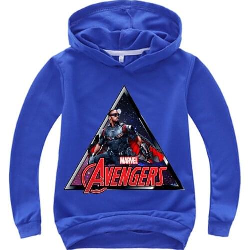 Marvel Avengers Print Hoodies Sweatshirts Baby Boys Clothes Cartoon Hoody Casual long Sleeve T-shrits Girls Pullover Coat Tees