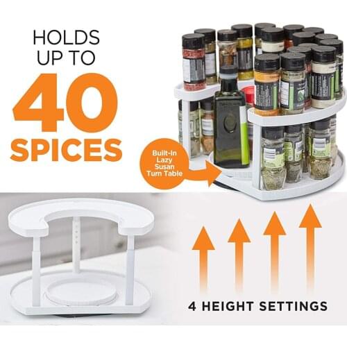 Rotating Shelf Adjust Extendable Spice Bottle Storage Rack Kitchen Accessories Shelf Pantry Organizer Kitchen Storage Rack