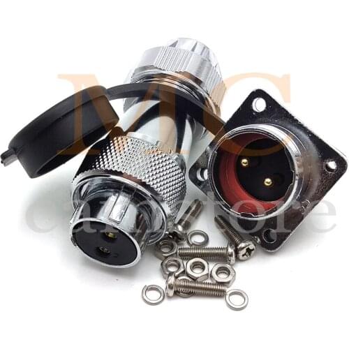 WS20 2-12pin Plug Female Socket Male Power Connector, Electrical Waterproof Aviation Auto Connector IP67