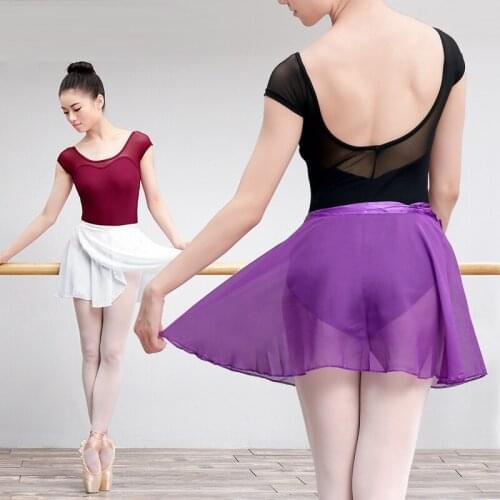 Lady Ballet Dance Skirt Girls Practice Ballet Suit Female Chiffon Skirt Adult Performance Apron Pink Half Costumes D0766