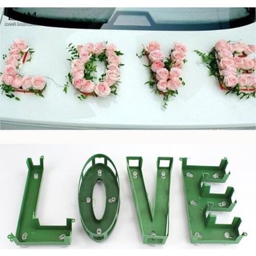 1set Flower Disc Wedding Decoration Flower Accessories Artificial DIY Love Letter Modelling Artificial Flowers Car Decoration