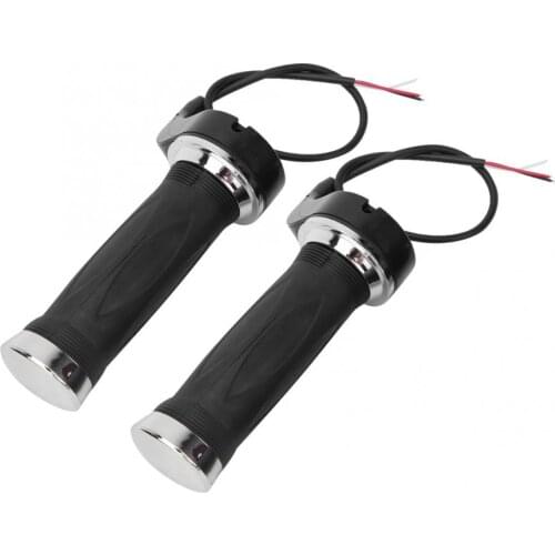 1 Pair Electric Bicycle Twist Speed Throttle Handle Aluminum Universal Electric Vehicle Scooter Throttle Handlebar E-bike Parts