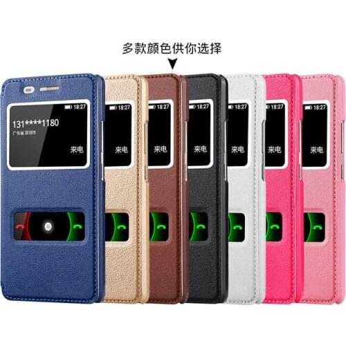 1Pcs Glass Screen Protector+Luxury Stand Flip Leather Case For Highscreen Power Ice (5.0") View Window Full Protective Case