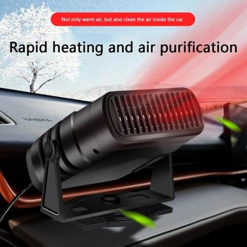 12V/24V Portable General Car ABS Black Heater Fan Air Cooler Demister Defroster Heating Fan 120 * 100 * 72mm/4.72*3.93*2.74in