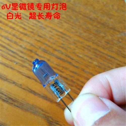 2 Pcs G4 6V 15W 20W 30W White Color Halogen Bulb Optical Instrument Lamp Beads For Dark-field Microscope Bulb