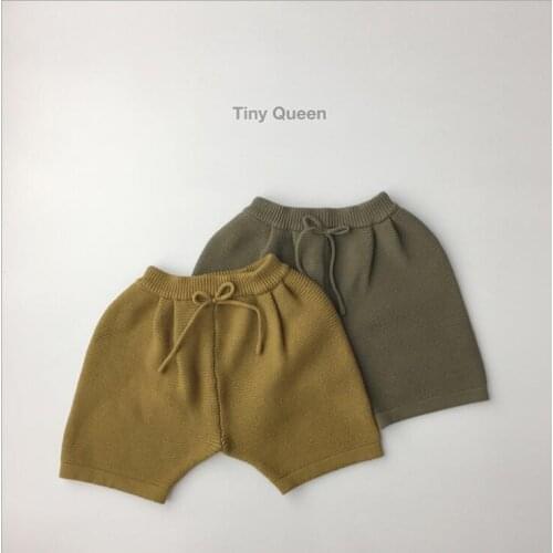 2021 New Arrival Girls Boys Knitted Shorts Spring cotton Fashion Kids Shorts 1-6 Years QS310