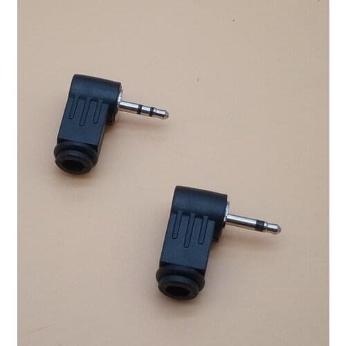 5pcs 2.5mm Audio Dual Channel Steoro Male jack Plug 2.5 mm 2 Pole / 3 Pole Right Angle Plugs for Phone Headset