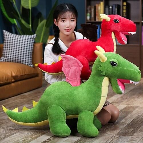 60/80CM New Giant Lovely Dinosaur Plush Toy Soft Cartoon Animal Pterosaur Stuffed Doll Girlfriend Pillow Kids Girl Birthday Gift