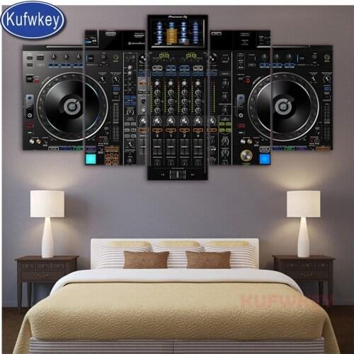 5pcs/set diamond painting DJ Music Player full square/round drill mosaic Pattern diamond art stitch landscape diamond embroidery