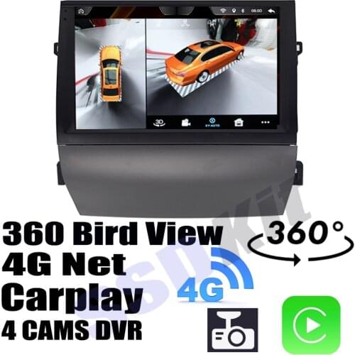 Car Audio Navigation GPS Stereo Media Carplay DVR 360 Birdview Around 4G Android System For TOYOTA Prius XW20 2003~2009