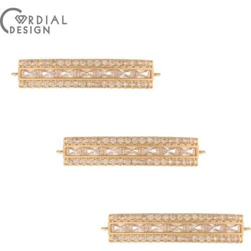 Cordial Design 20Pcs 9*43MM Jewelry Accessories/CZ Pendant/Hand Made/DIY Charms/Bracelets Making/Jewelry Findings & Components