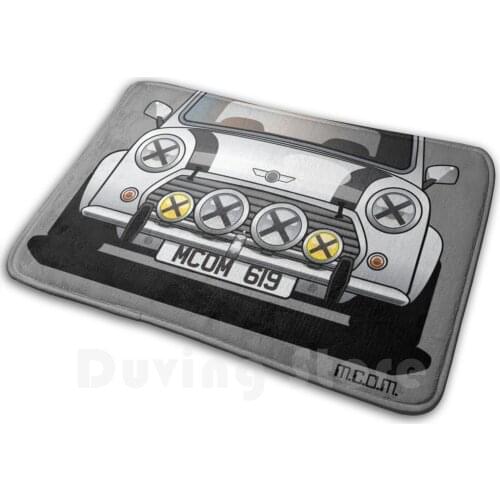 Design Icons : British M1N1 C00Per 1300 Mat Rug Carpet Anti-Slip Floor Mats Bedroom Car Car Art Drawing Cars Rally Rallye Lights