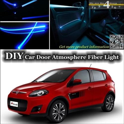 For Fiat Palio interior Ambient Light Tuning Atmosphere Fiber Optic Band Lights Inside Door illumination(Not EL light) Refit