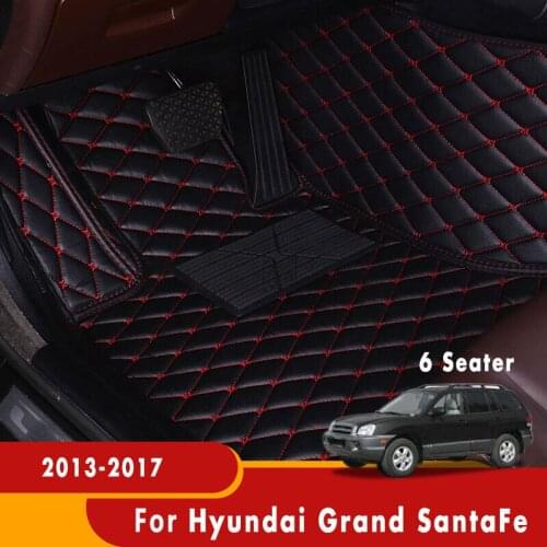 For Hyundai Grand Santa Fe 2017 2016 2015 2014 2013 (6 seats) Car Floor Mats Rugs Auto Interior Carpets Accessories Rugs Foot