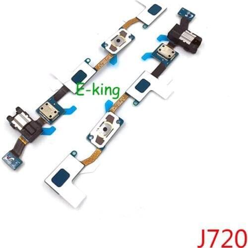 For Samsung Galaxy J7 Duo 2018 J720 J720F Home Button keypad Sensor Audio Jack Headphone Flex Cable Repair Parts