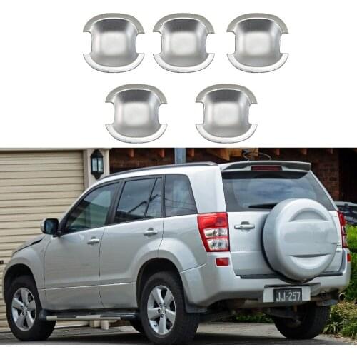 For Suzuki Grand Vitara JT 2008-2014 Car The door handle bowl Covers ABS Chrome Accessories Stickers Car Styling 5pcs