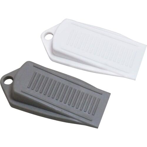 Door Wedge Shaped Silicone Door Stops Non-Slip grey color Rubber Door Buffers for Office Home America Floor Door Stopper