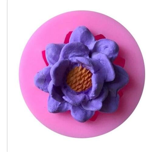 DIY Tools about Lotus Double Sugar Liquid Silicone Cake Mold/Pastry Mould/Jello Pudding/Chocolate Molds/Ice Cube/Soap Molds