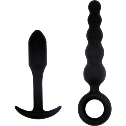 2PCS Soft Silicone Anal Beads Plug Dildo Anal Balls Mastubator Anus Prostate Stimulate Vibrator Adult Sex Products For Couples