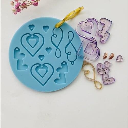 DIY Round Shape Variety of Earrings Decorative Pendant Silicone Mold Resin Molds for Jewelry Resin Epoxy Kit and Molds